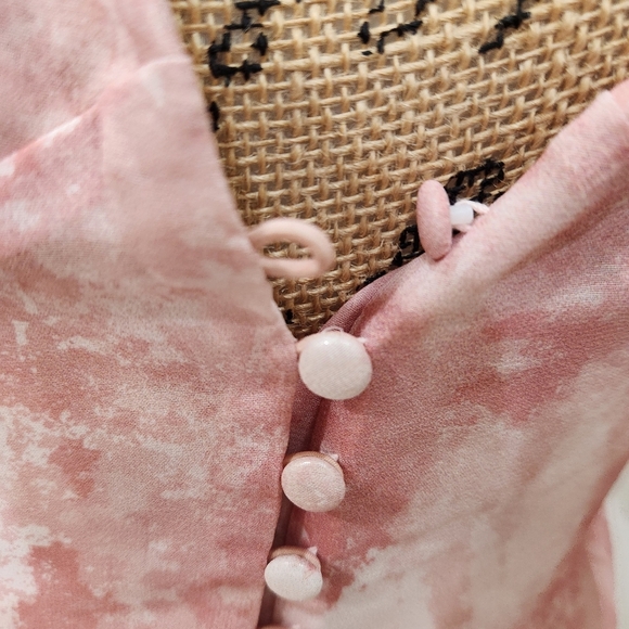 Cara Loren Floral sheer Layered Button Up Dress, Womens XS - Picture 6 of 12